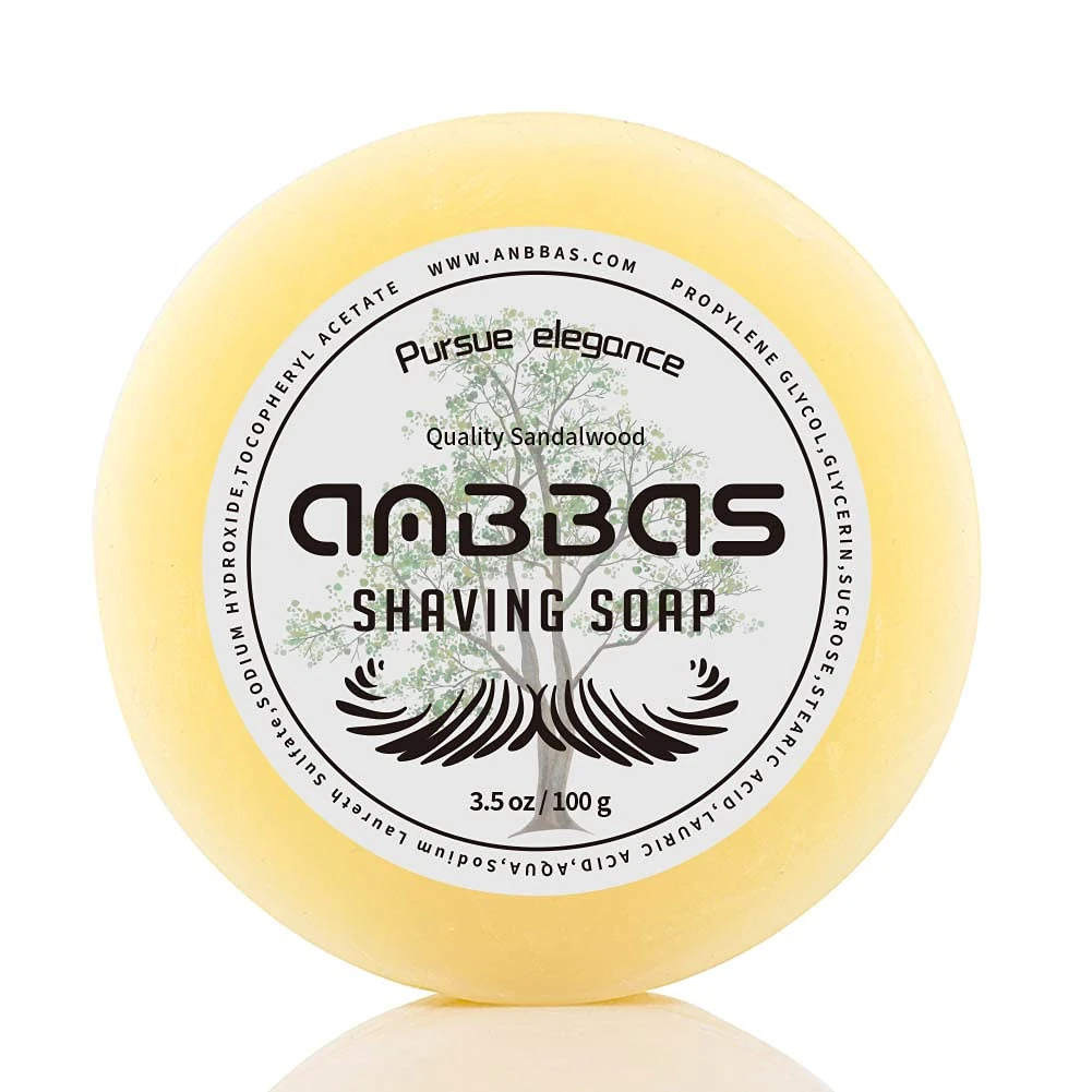 Anbbas Quality Sandalwood Shaving Soap Refill 3.5OZ for Barber Traditional Wet Shave Latheing