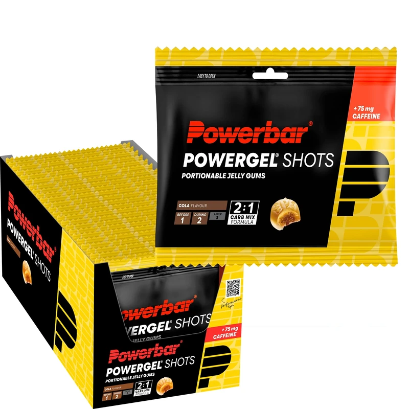 Powerbar - PowerGel Shots - Cola - 24x60g - Carbohydrate gums - 75mg caffeine