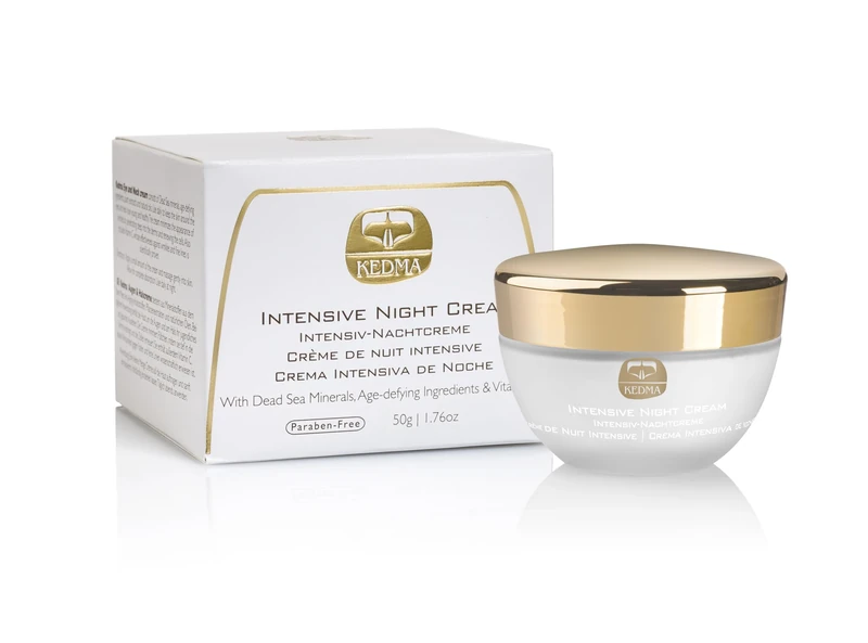 Kedma - Intensive Night Cream with Dead Sea Minerals and Retinol - Anti-Wrinkle and Nourishing - For All Skin Types - 50g