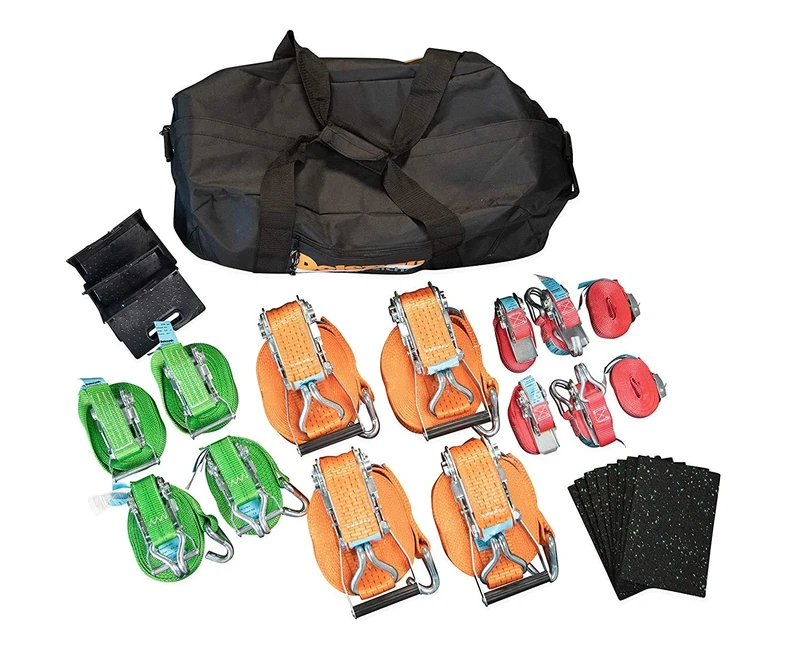 Dolezych All-Round Load Securing Set, Containing 26 Pieces of Load Securing Materials Like Lashing Straps, Corner Protectors and Anti-Slip Mats.