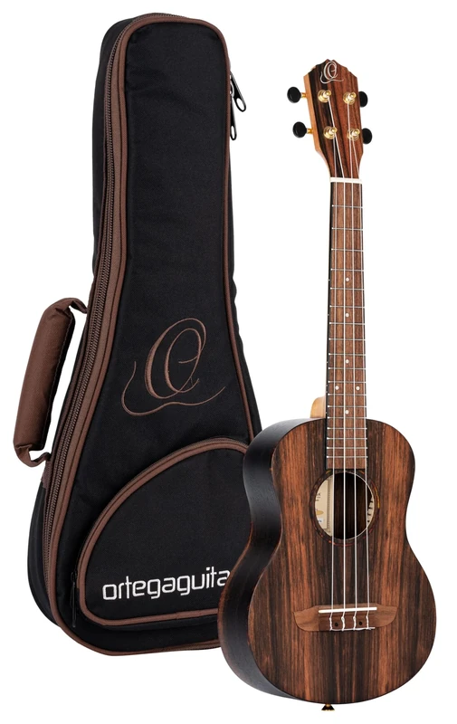 Ortega Guitars Tenor Ukulele Acoustic – Timber Series – Including Gigbag – Ebony, Natural (RUEB-TE)