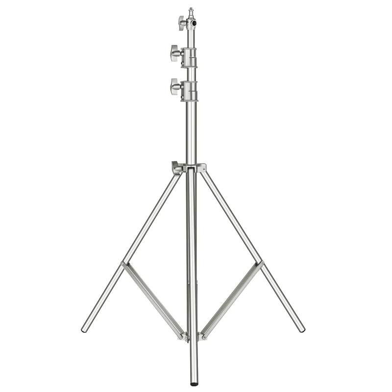 Neewer 118"/3m Stainless Steel Light Stand, Spring Cushioned Heavy Duty Photography Tripod Stand with 1/4” to 3/8” Universal Screw Adapter for Strobe, LED Video Light, Ring Light, Monolight, Softbox