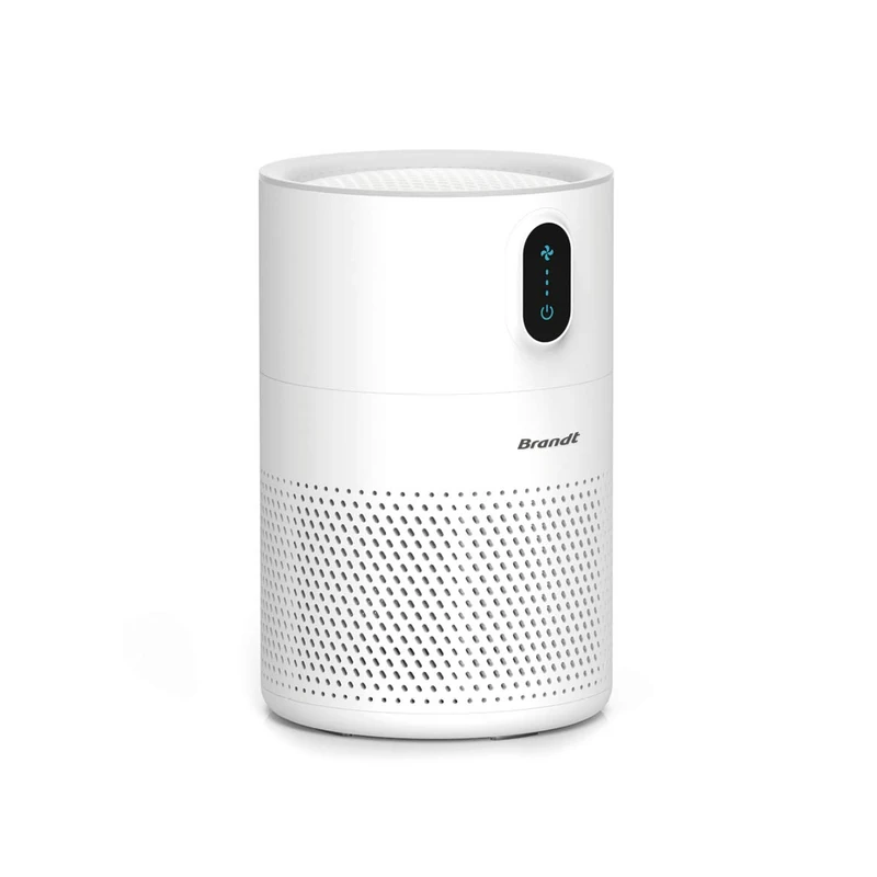 Brandt White Air Purifier - Room Air Filter for Your Home - Eliminates Unpleasant Odours, Bacteria and Viruses - With 3 and 4 Speed Filter System - 16W - Image 1