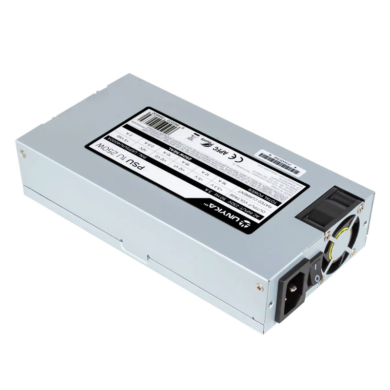 UNYKACH Flex 1U Stadar Power Supply 250 W Ideal for 19 Inch Rack Box 1U - Image 1
