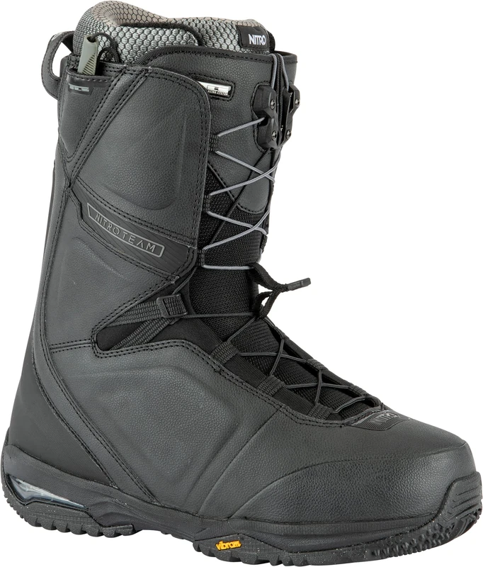 Nitro Snowboards Men's Team TLS '22 All Mountain Freeride Freestyle Quick Lacing System Boot Snowboard Boot Black 250