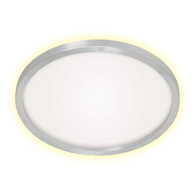 BRILONER Leuchten – LED Ceiling Light, Ceiling lamp with Backlight, 22 Watts, 3000 Lumens, 3000 Kelvin, Aluminium + White, Ø 42.5cm