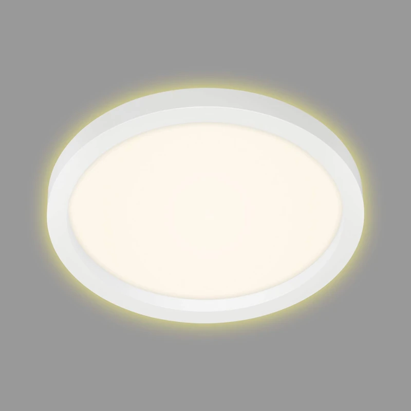 BRILONER Leuchten – LED Ceiling Light, Ceiling lamp with Backlight, 18 Watts, 3000 Lumens, 2400 Kelvin, White, Ø 29.7cm