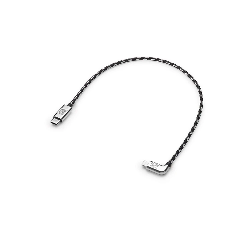 Volkswagen Original Accessories 000051446AC Cable VW Logo USB-C to Apple Lightning Premium Cable 30 cm Angled