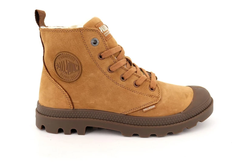 PALLADIUM Men's Pampa HI Zip WL Sneaker, Mahogany, 10 UK