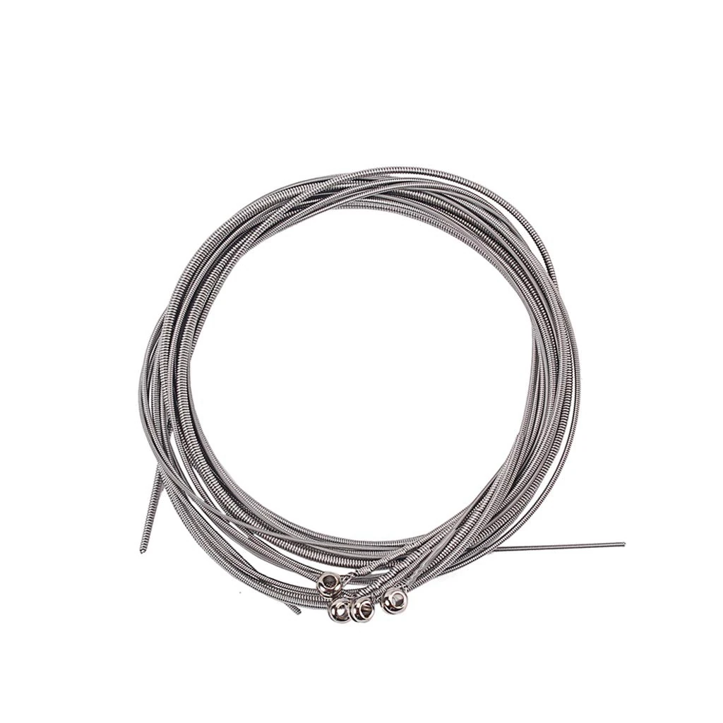 Alnicov 4PCS Stainless Steel Bass Strings， Guitar String，Silver Plated，for Guitar Music Accessories Parts
