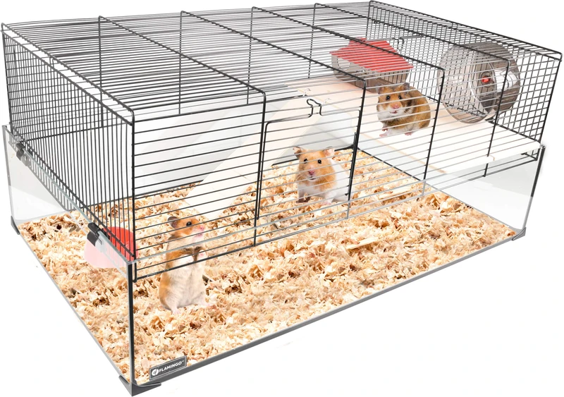 Flamingo HAMSTER CAGE VITRU BLACK 3 78x48x34,5CM