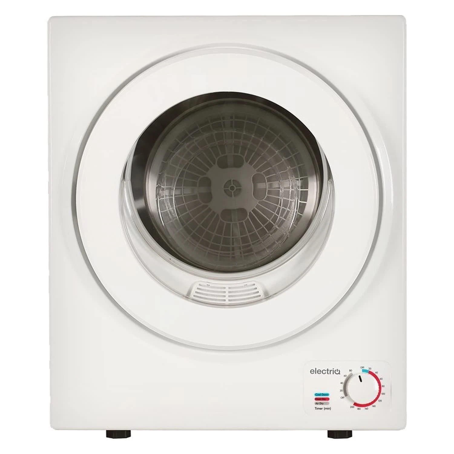 electriQ Mini Tabletop Compact 2.5kg Vented Tumble Dryer - White