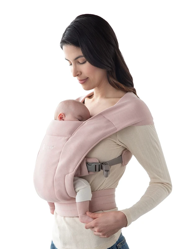 Ergobaby Embrace Baby Carrier for Newborns from Birth, Extra Soft & Ergonomic with Head Support, Blush Pink