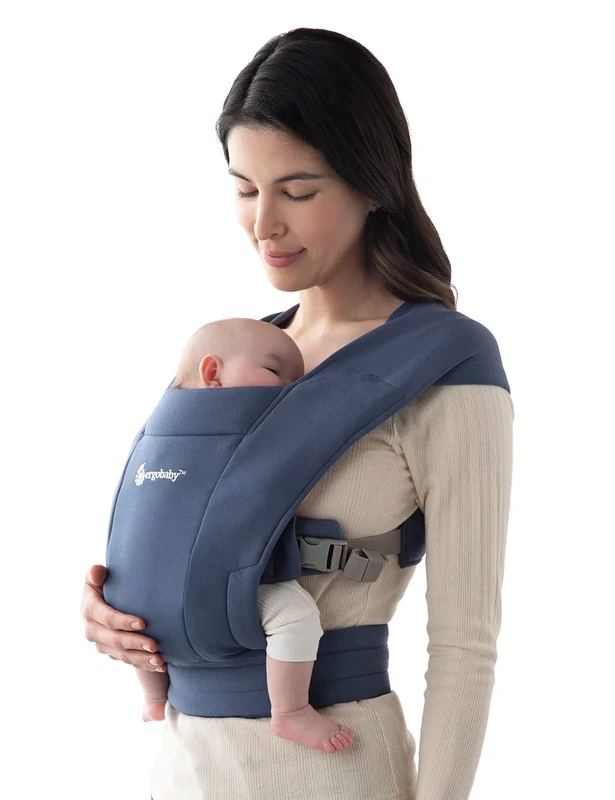 Ergobaby Embrace Baby Carrier for Newborns from Birth, Extra Soft & Ergonomic with Head Support, Soft Navy