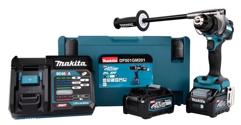 Makita DF001GD201 Cordless Drill 40 V Max. / 2.5 Ah, 2 Batteries + Charger in Makpac