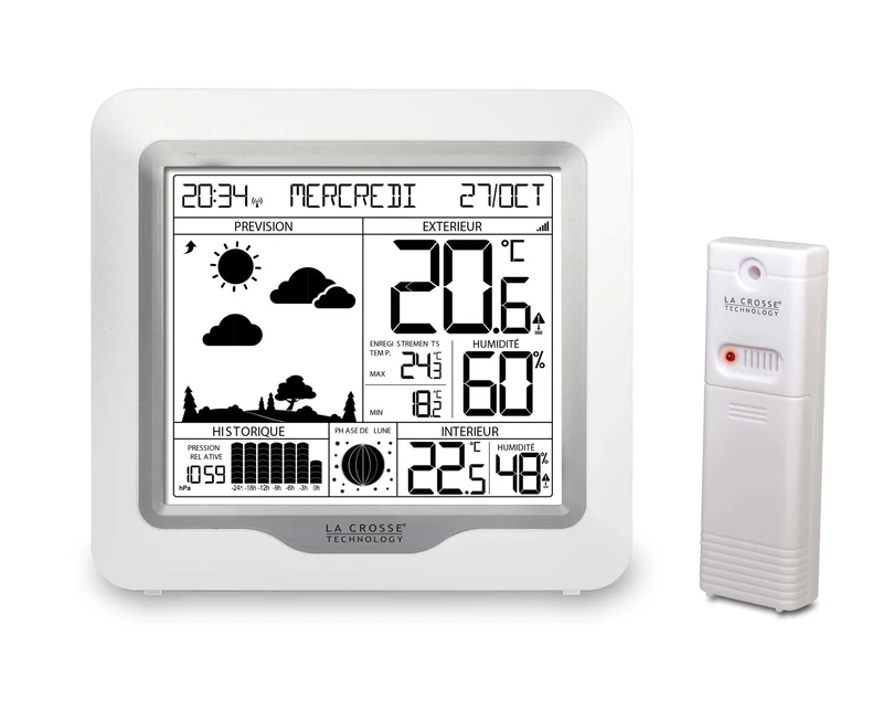 La Crosse Technology WS6823WHI-SIL Weather Station - White/Silver