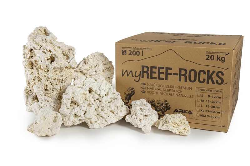 ARKA - MRROSMD myReef Rocks Natural Reef Rock Cichlid Aquarium High Porous Non-Toxic 20kg M