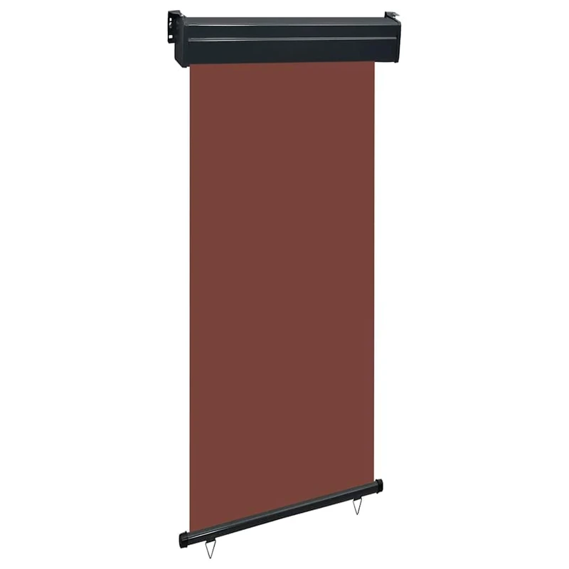 vidaXL Balcony Side Awning-Privacy Screen 105x250cm - Brown, UV, Wall/Ceiling Mount, Retractable Patio Sun Shade
