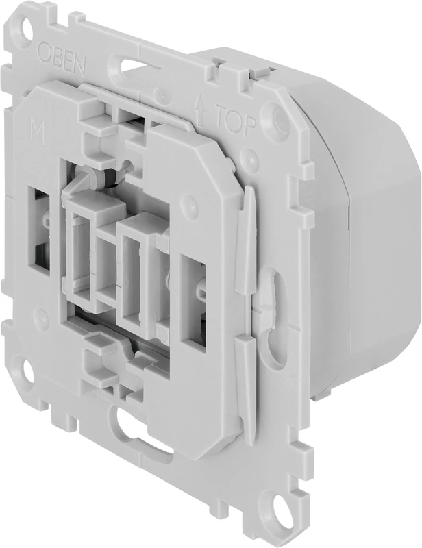 TechniSat Smart Home On/Off Switch Insert with Rocker Plate (Mounting Box, Z-Wave Plus, Smart Light Control via App, Compatible with Merten Switch Range System M, No Profiling) - Image 1