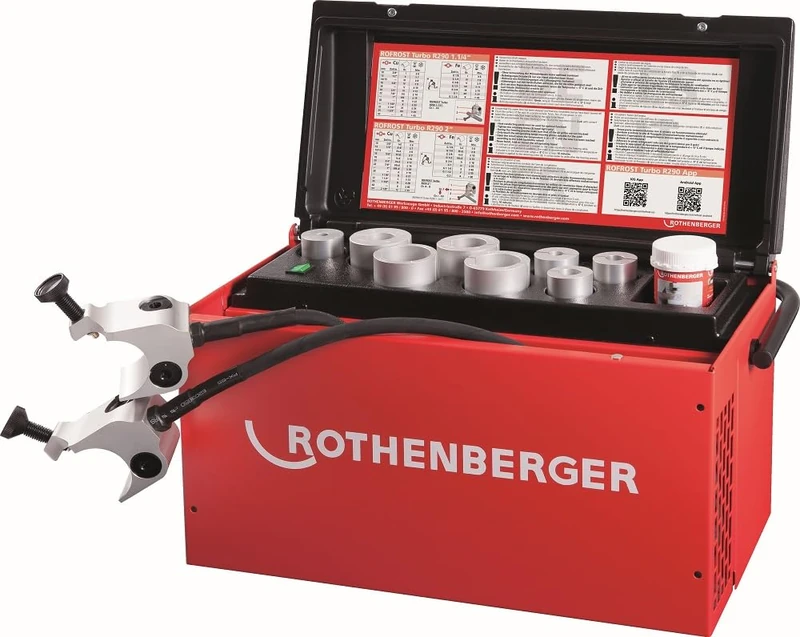 ROTHENBERGER 1500003001 ROFROST Turbo R290 Heater and Water Pipes Freezer 2 Inch with 8 Reducing Inserts, 230 V, 10 mm - 42 mm Working Area Diameter