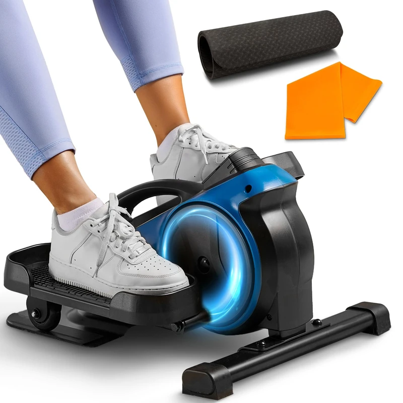 LifePro Pedal Exerciser Under Desk Bike for Light to Moderate Cardio, Mini Elliptical Machine with 8 Resistance Levels and Bluetooth, Compact Exercise Trainer for Home or Office Use