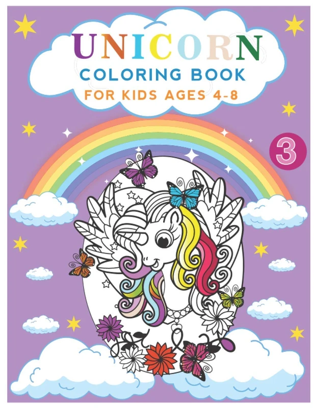 unicorn coloring book for kids ages 4-8: beautiful unicorn: 3