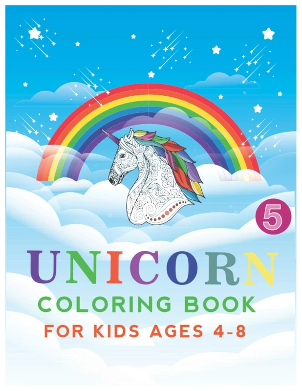 unicorn coloring book for kids ages 4-8: beautiful unicorn: 5