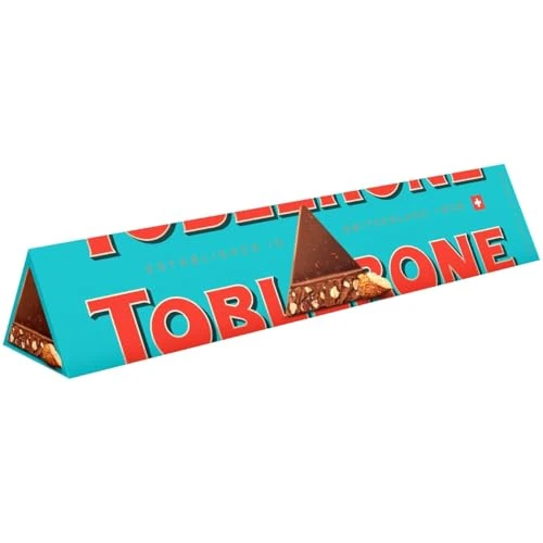 Toblerone Milk Chocolate, Honey and Almond Nougat with Crunchy Almonds, Large Gift Bar, Made with Swiss Milk, Christmas Treat for Gifting, or Sharing, 360g (Pack of 1)