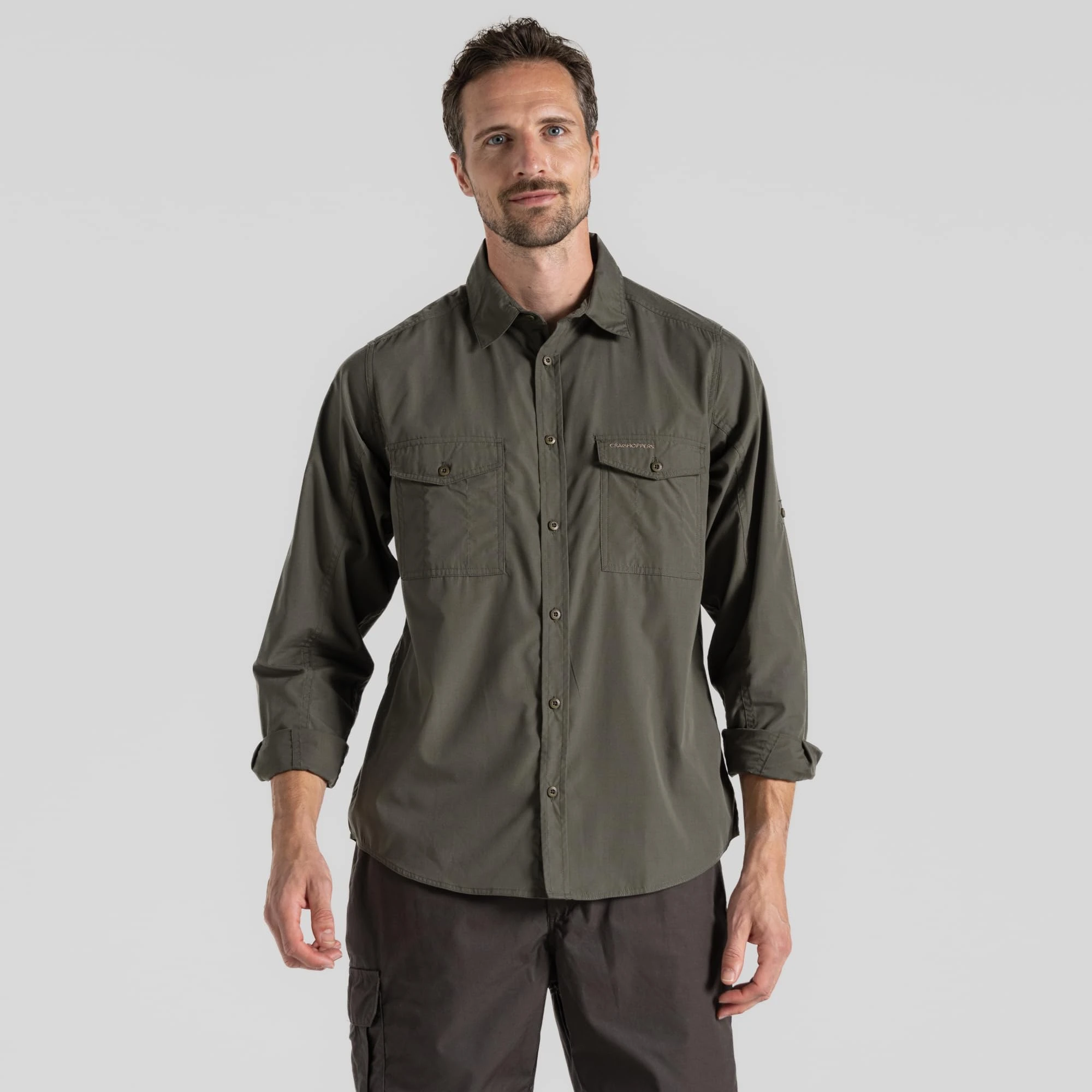 Craghoppers Mens Kiwi Ls Hiking Shirt, Cedar, 4XL EU