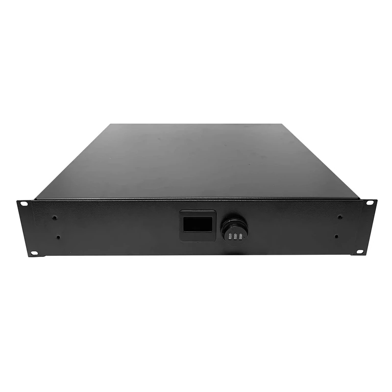 Infitronic - INRS212A - 19 inch 2 U aluminium rack drawer document drawer with combination lock cable passage air passage full extension