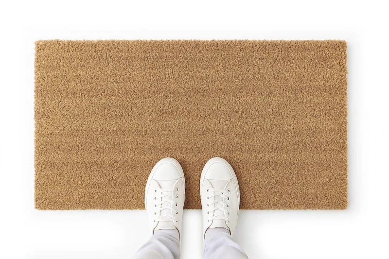 LucaHome – Natural Coconut Doormat 80 x 140 cm with Non-Slip Base, Smooth Coconut Doormat, Absorbent Entrance Home, Ideal for Outdoor Door or Hallway