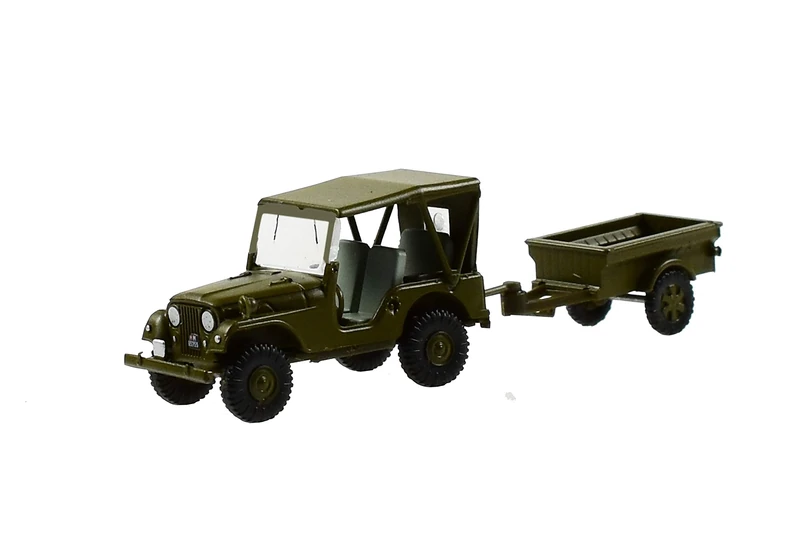 Arwci ACE 85005102 1/87 Willys M38A1 Army Jeep with Aebi Gelpw Anh 68 Die Cast, Collectors Models
