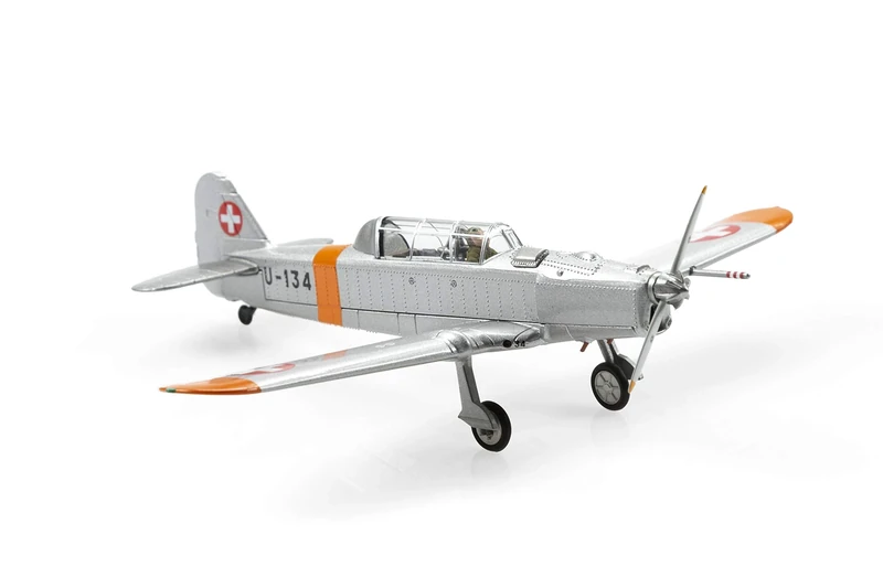 Arwci ACE 85001552 1/72 Pilatus P-2-06 U-134 Orange/Aluminium Dübendorf (1970) Die-Cast Collector's Models