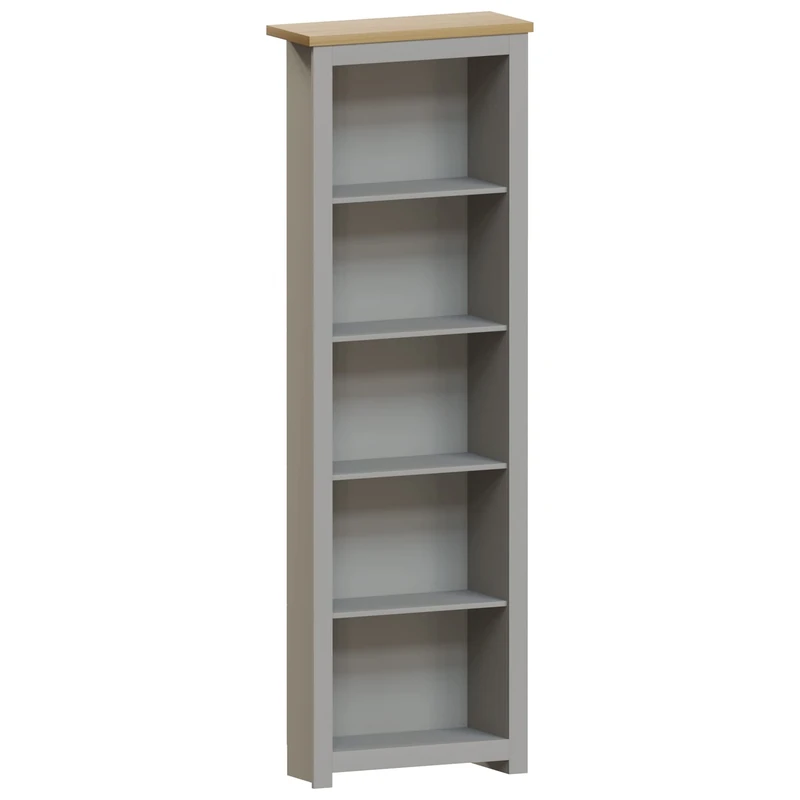 Vida Designs Arlington Bookcase Modern Display Shelves Storage MDF Furniture Grey (5 Tier)
