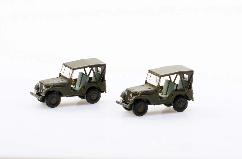 Arwci ACE 85005105 1/87 Set of 2 Willy's Army Jeep M38A1 Die-Cast Collectors Models