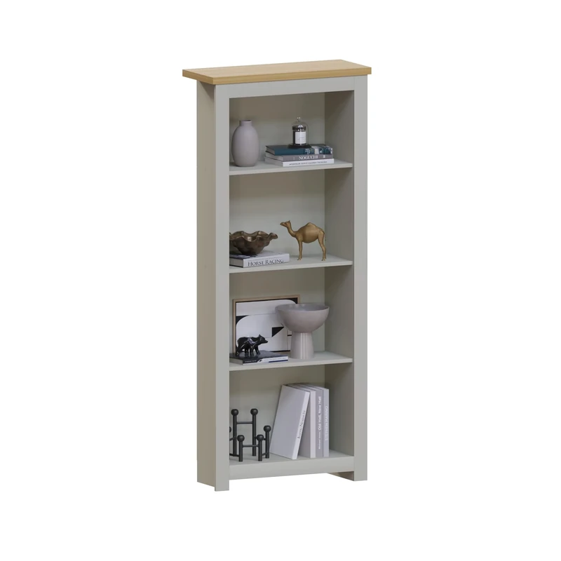Vida Designs Arlington Bookcase Modern Display Shelves Storage MDF Furniture Grey (4 Tier)