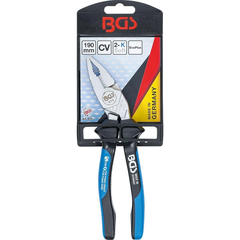 BGS 675 | Heavy Duty Combination Pliers | with cutting Edge | Evo Plus | 190 mm