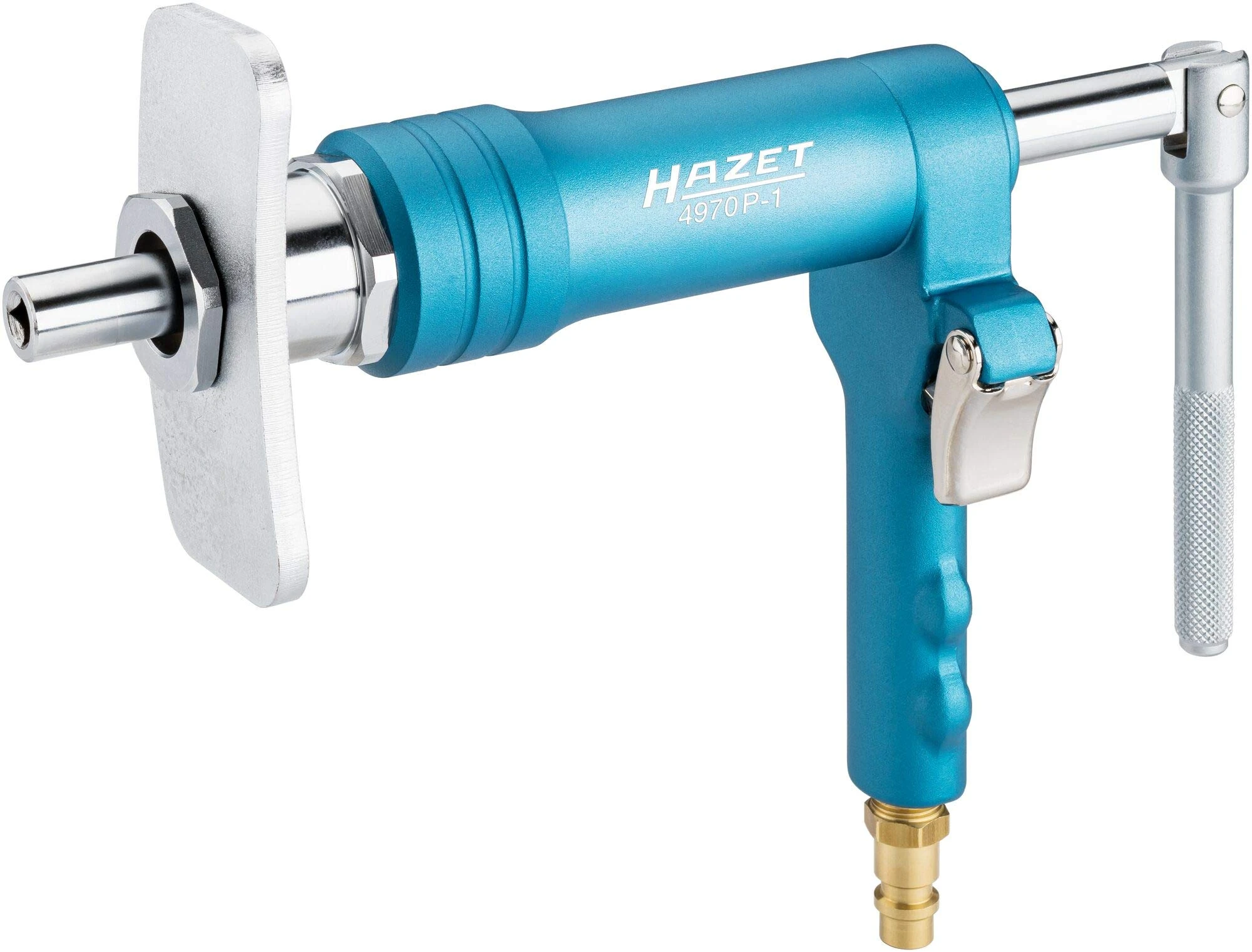 HAZET Brake Piston Reset Tool Set (Universal Use Thanks to Included Adapter Set, Ideal for Wide Extended Brake Pistons and Small Brake Calipers) 4970P-1/4