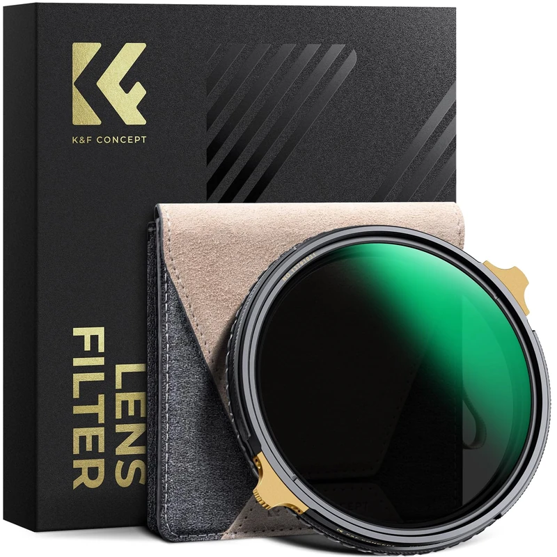 K&F CONCEPT 67mm Variable ND2-32 Polarizing Filter Copper Frame, True Color & Ultra Low Reflection 36-layer Coating Neutral Density Polarizer (Nano-X Pro Series)