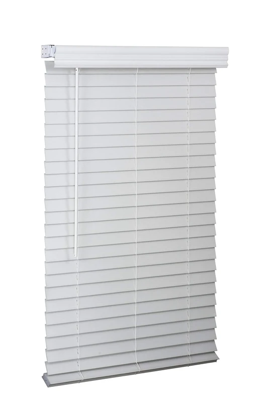 Lotus & Windoware 2" Blind, Embossed Faux, White Wood Grain, 35" W x 48" H - Image 1