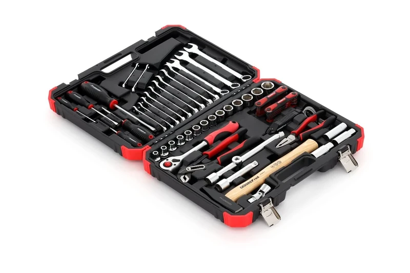 GEDORE red 61-piece Socket spanner set, Bi-hex, 1/2", 4-13 mm, Tool, Ratchet hammer pliers, for Automotive, R69003061