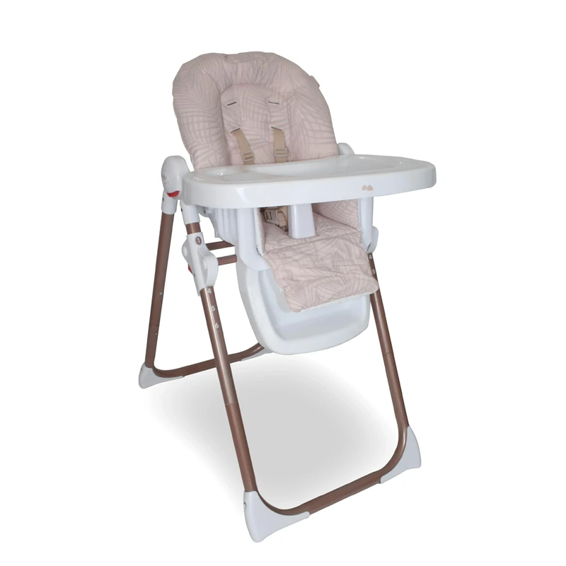 My Babiie MBHC8 Dreamiie Samantha Faiers Rose Gold Blush Tropical Premium Highchair, 3 Recline Positions, 6 Different Height Settings, Removable Easy Clean Tray, Suitable from 6 Months Up to 15 Kg