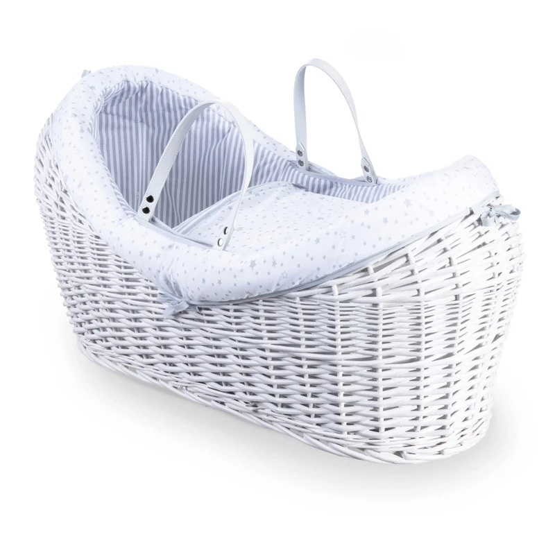 Clair de Lune Moses Basket, Grey, One Size