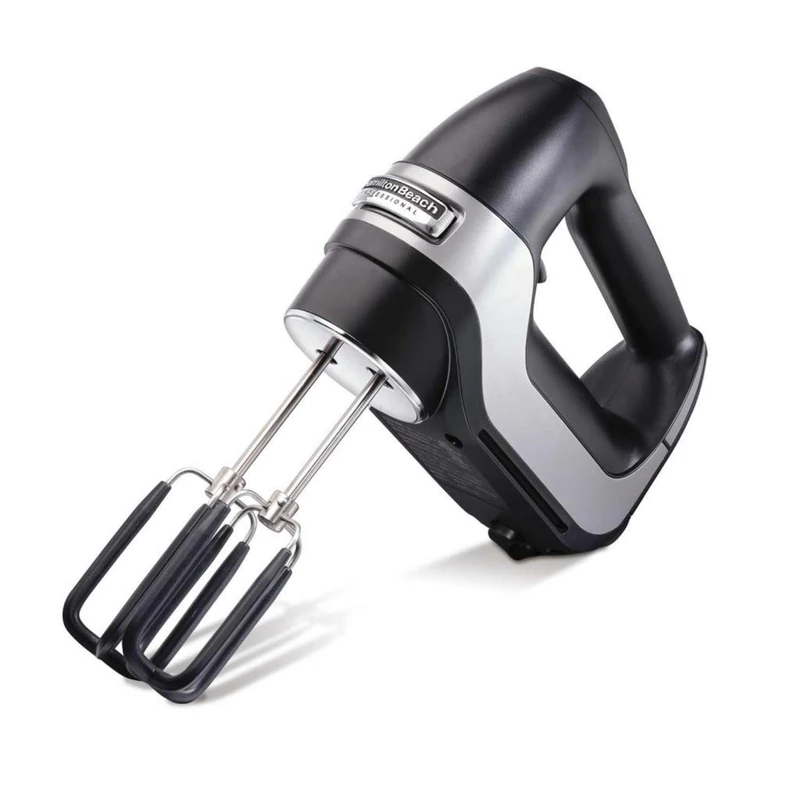 Hamilton Beach 7-Speed Digital Hand Mixer, 200W, Black – Includes Beaters, Whisk & Dough Hooks, Snap-On Storage Case, Quick Burst Function, Slow Start, Ergonomic Design for Easy Handling - 62655-SAU