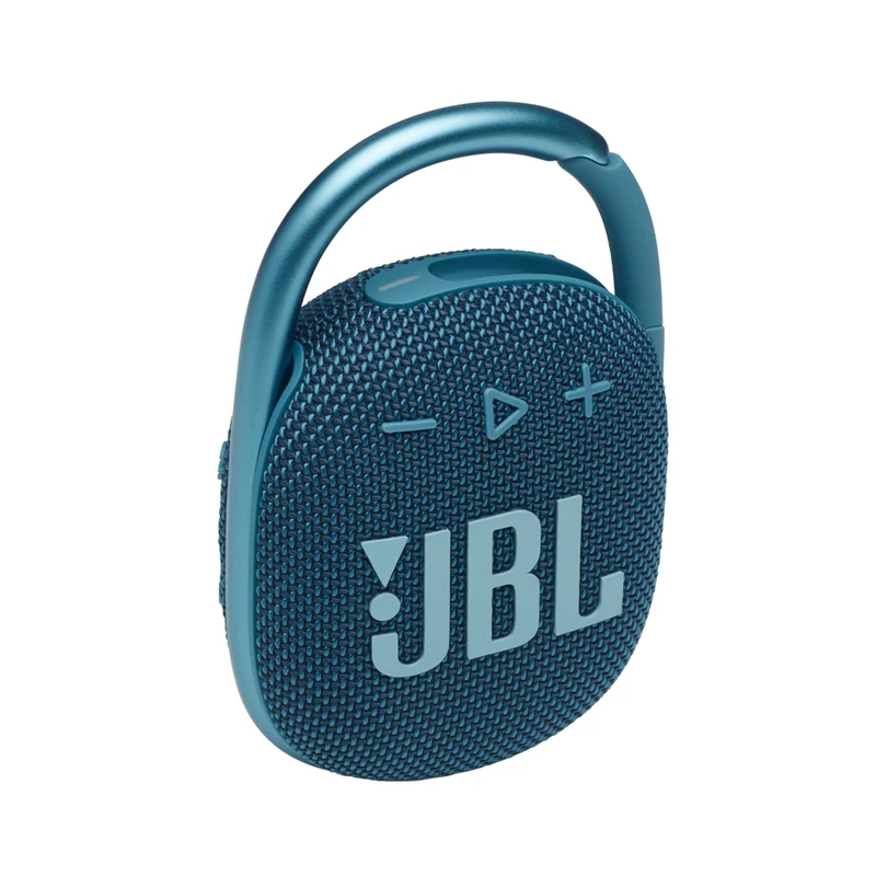 JBL Clip 4 Bluetooth Portable Speaker with Integrated Carabiner, Waterproof and Dustproof, Blue