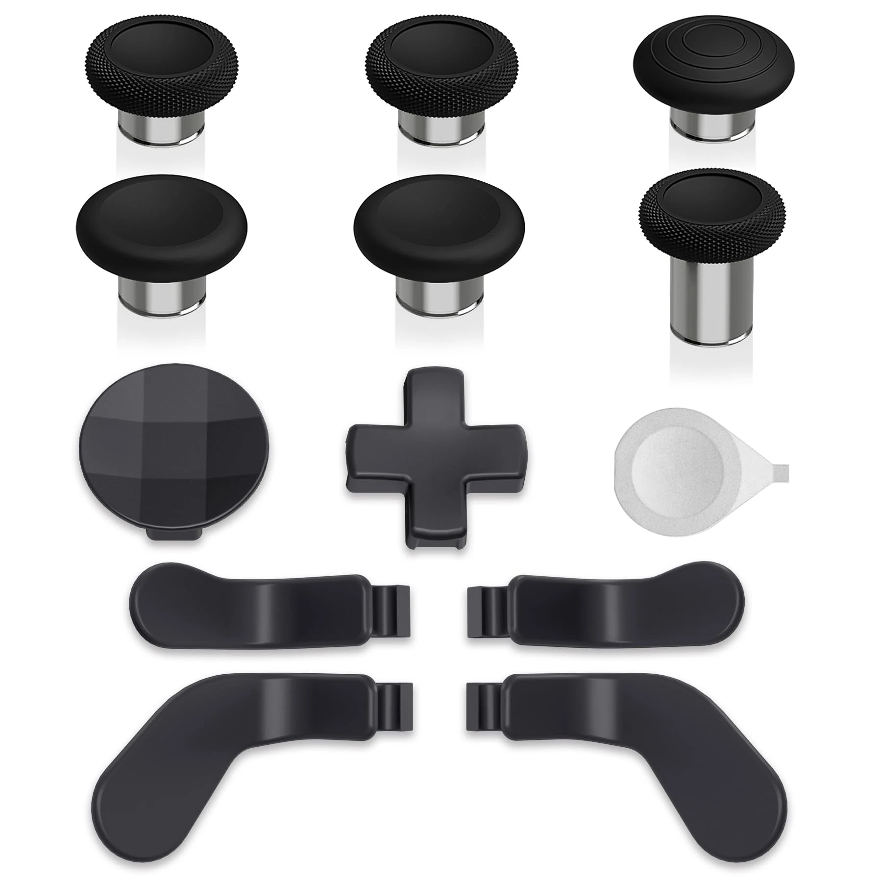 eXtremeRate Metal Replacement Thumbsticks Mod Swap Joysticks for X1E2-13 in 1 Black