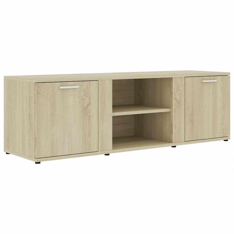 vidaXL TV Cabinet - Classic Designed Engineered Wood TV Stand with Storage - Perfect for Living Room or Bedrooms in Sonoma Oak - 120x34x37 cm