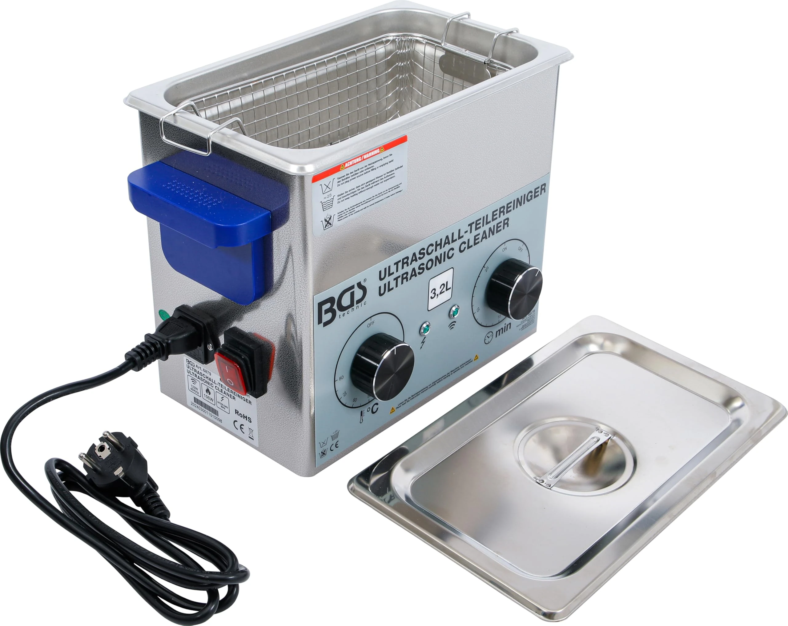 BGS 6879 | Ultrasonic Parts Cleaner | 3.2 l