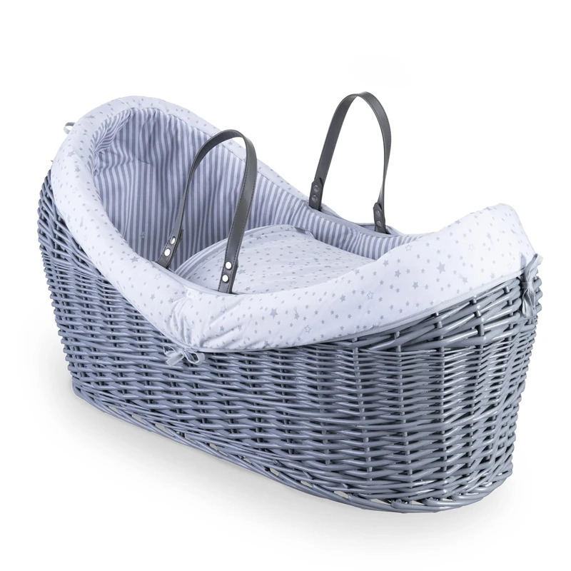 Clair de Lune Moses Basket, Grey, One Size