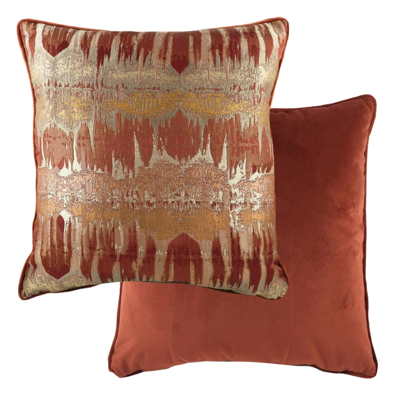 Evans Lichfield Inca Feather Filled Cushion, Terracotta, 56 x 56cm
